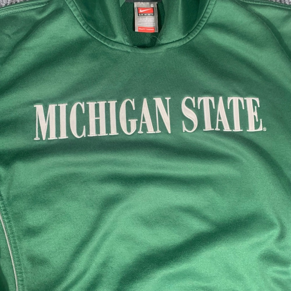VTG Nike Michigan‎ State Spartans Hoodie Adult Small Embroidered Y2K Sweatshirt - Picture 5 of 13